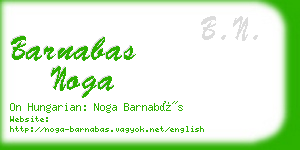 barnabas noga business card